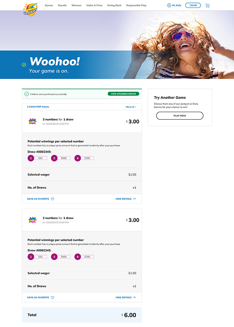 Review your purchase receipt